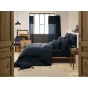 Housse de couette double gaze de coton luxe  240 x 220 cm Gaia Bleu foncé