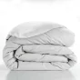 Housse de couette 2 personnes 260 x 240 cm coton 57 fils Lina Blanc