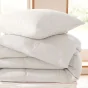 Pack Housse de couette 240 x 220 cm Gaze de coton + drap housse 140x190 Blanc