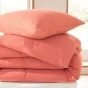 Pack Housse de couette 140 x 200 cm Gaze de coton + drap housse 90x190 Rose