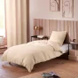 Pack Housse de couette 140 x 200 cm Gaze de coton + drap housse 90x190  Naturel