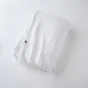 Plaid à franges en gaze de coton 130 x 160 cm Gaia Blanc