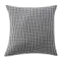Taie d'oreiller carrée 60x60 cm en gaze de coton tissée – Modèle Vickie Noir