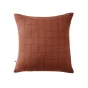 Taie d’Oreiller en Gaze de Coton Tissée – 60 x 60 cm – Gaia Match Terracotta